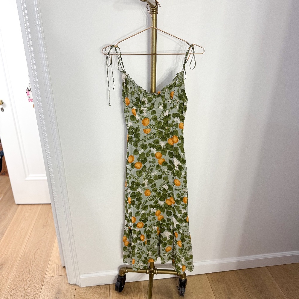reformation floral midi dress